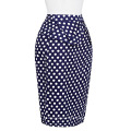 Grace Karin Occident Sexy Women Short Hips Wrapped Retro Cotton Polka Dots Jupe Vintage CL008928-2